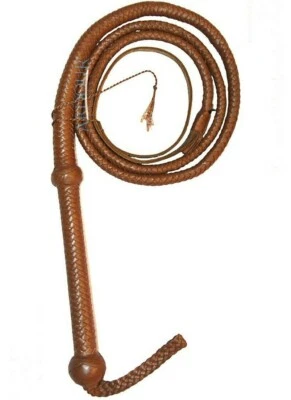 ARDOUR CRAFTS Indiana Jones Style Bull Whip | 6ft Cowhide Leather Bullwhip |12 Plait Weave
