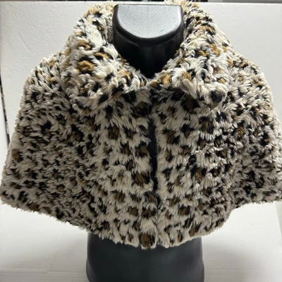 Capa de piel sintética con estampado de leopardo Newport News vintage. Forrado. Tamaño: Pequeño Foto 1 de 4