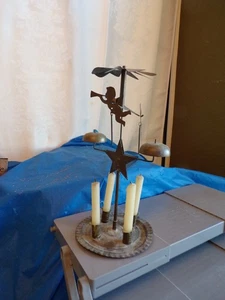 Vintage schwedisches Messing Engel Glockenspiel mit Kerzen - unvollständig - Bild 1 von 7