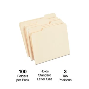 Staples Aktenordner 1/3 Schnitt Reiter Letter-Format Manila 200/Karton ST56675VS - Bild 1 von 4