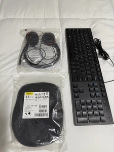Lot Dell Keyboard Dell Mouse 2 Headphones Jabra Evolve 30 III STEREO UC - Afbeelding 1 van 5