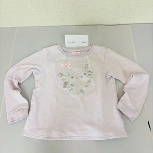 Mezzo Piano Long Sleeve T-Shirt Pink Tops  Necklace Pattern Ribbon Heart 140cm - Picture 1 of 18