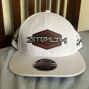 TaylorMade Golf Stealth Tour Issue Driver Release Day Hat Cap Snapback White NWT - Picture 1 of 13