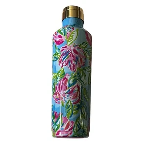 Lilly Pulitzer Edelstahl Trinkflasche Kantine Totally Blossom Floral LESEN - Bild 1 von 6