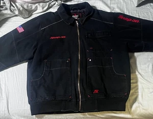 SNAP ON TOOLS BLACK JACKET INSULATED WINTER COAT JACKET ZIP UP Large - Picture 1 of 9