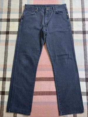 Vtg Yellow Tag Wrangler 13MWZPB Black Denim Jeans Meas. 35x31 Made In USA!! 6890 - Image 1 of 4