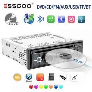 Single Din Car Stereo CD DVD FM Radio Bluetooth USB SD AUX Player MP3 Head Unit - Picture 1 of 12
