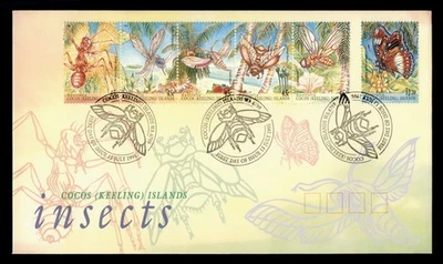 DR WHO 1995 COCOS KEELING ISLANDS AUSTRALIA FDC TIRA DE INSECTOS MARIPOSA M61417 Foto 1 de 2