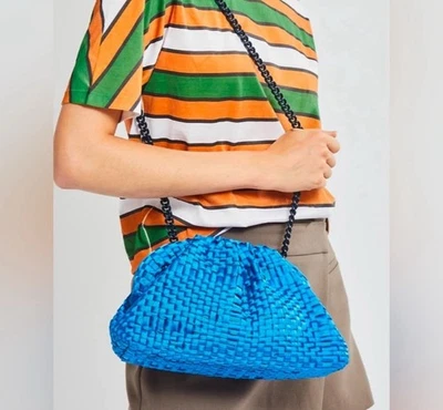 Maria La Rosa Bright Blue Clutch Purse - Image 1 of 2