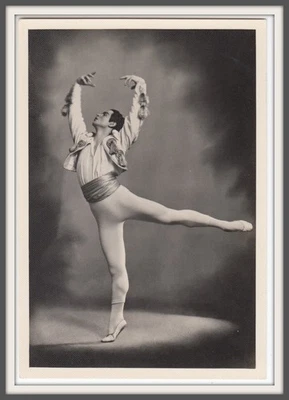 Tarjeta fotográfica original 1961 Rudolf Nureyev Laurencia bailarín de ballet ruso Kirov Foto 1 de 3