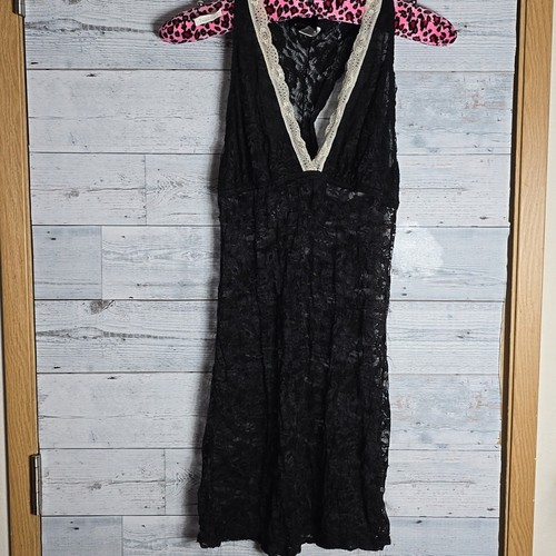 UNDERCOVER Y2K Mini Abito Pizzo Lingerie Racerback Taglia XL