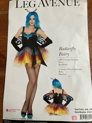 Leg Avenue Butterfly Fairy Tutu Dress Costume Dress  Rainbow Colors S / M - Image 1 of 4