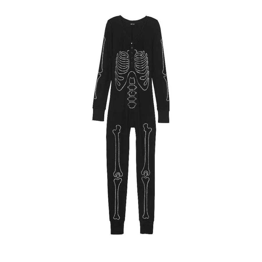 Body Victoria's Secret Térmico Dormir Largo John XXL *Esqueleto Estrás* NUEVO Foto 1 de 3