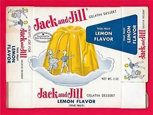 Scatola da dessert vintage in gelatina Jack and Jill Tyrone Pa vecchio magazzino - Foto 1 di 1