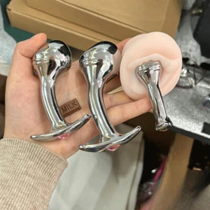 Metal Beads Dildo Anal Butt Plug G-spot Prostate Massage Sex Toys Masturbator SM - Picture 1 of 26