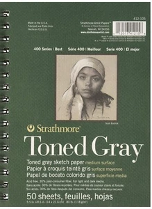 Strathmore 400 Series Toned Gray Sketch Pad, 5.5"x8.5", 50 Sheets - Picture 1 of 1