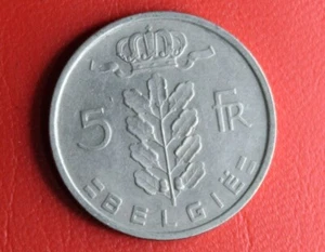 * BELGIUM BELGIE 1950 5 FRANC WORLD COIN CIRCULATED #GSA09 - Picture 1 of 6