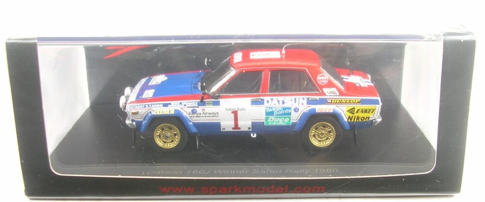 Datsun 160J No.1 Vincitore Safari Rally 1980 ( S. Mehta - M.Doughty) 1:43 Spark - Immagine 1 di 1