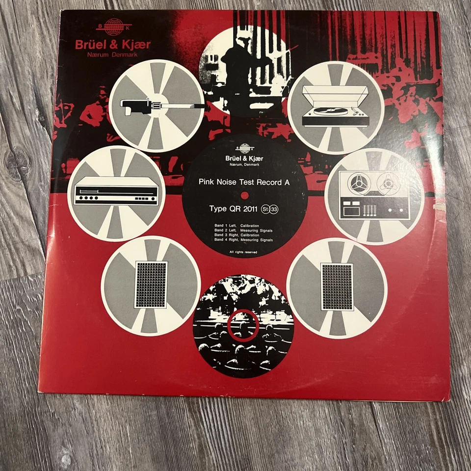 PINK NOISE TEST RECORD TYPE QR 2011~NM- BRÜEL AND KJÆR NÆRUM DENMARK LP — 第 1/4 张图片