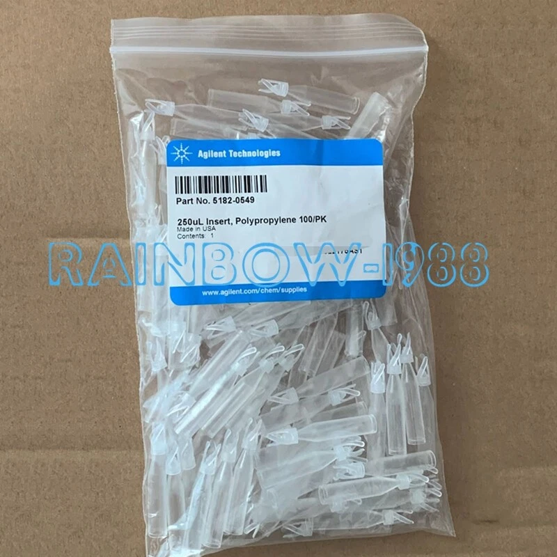 100 件/包 适用于安捷伦 250ul 塑料内管 带支撑脚 5182-0549 — 第 1/1 张图片