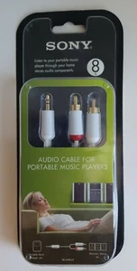 Sony Stereo Audiokabel RK-SMP24T für tragbaren Musik-Player 8 Fuß Neu - Bild 1 von 2