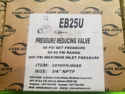 Cash Acme 22101H-0045 EB-25U 3/4" Single Union Threaded Pressure Reducing Valve - Image 1 of 4