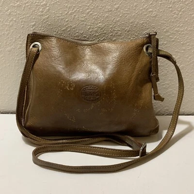 Roots Canada Purse Tan Brown Leather Cross Body Messenger Shoulder Hobo Bag - Image 1 of 4