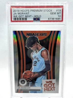  2019-20 Hoops Premium Stock WE GOT NEXT HOLO #19 Ja Morant PSA 10 GEM MT - Image 1 of 2