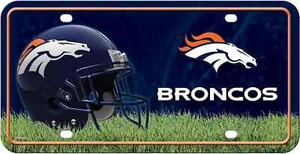 Denver Broncos License Helmet Plate Officially Licensed NFL Merchandise - Picture 1 of 1