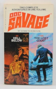 DOC SAVAGE #99/100 HELL BELOW/LOST GIANT by KENNETH ROBESON 1st UNREAD AF 1980 - Picture 1 of 3