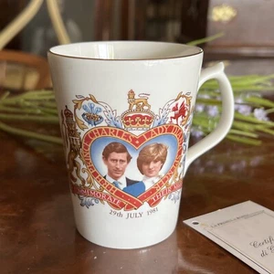Vintage Tasse Becher Englisch Hochzeit Prinz Charles Lady Diana Königshaus - Bild 1 von 9
