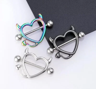 Anillos para pezones Horns n Hearts Foto 1 de 4