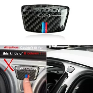Carbon Fiber B Column Emblem Sticker For BMW E46 E39 E60 E90 F10 F30 F34 Series - Picture 1 of 3