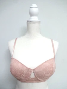 JESSICA SIMPSON Pink Lace Padded Underwire Bra #71222 - Size 38C - Picture 1 of 6