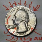 1965 Washington Quarter numéro et lettre erreurs pas de marque comme neuf