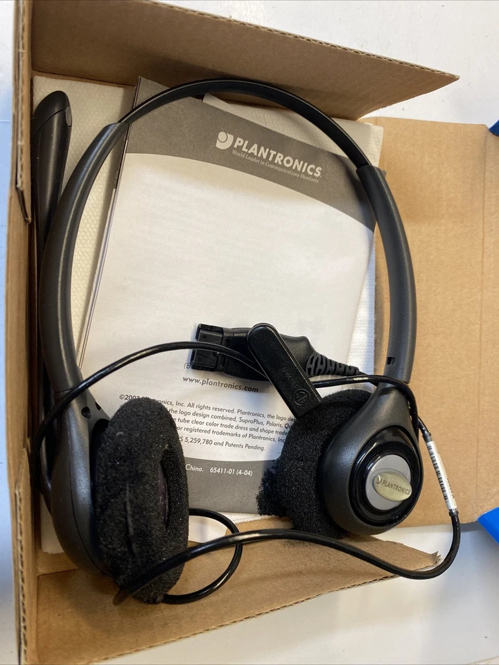 Plantronics SupraPlus H261N Black Headband Headsets 64339-01P New - Image 1 of 1
