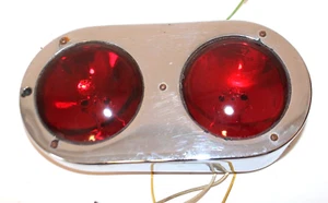 Heavy Duty Truck Light Assembly, Dual Red GE 4416R & 4464R Bulbs, Chrome Housing - Picture 1 of 7