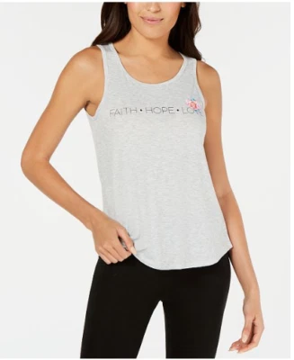 Camiseta sin mangas Ideology Faith Hope Love espalda cruzada 100061374MS gris XXL NUEVA CON ETIQUETAS $29,50 Foto 1 de 3