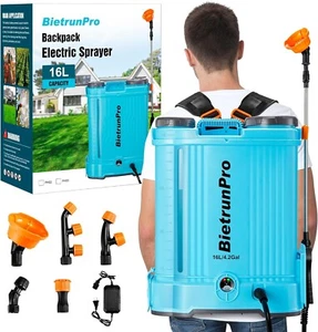 Backpack Sprayer 4 Gallon with Mixer, 100 PSI Powerful Pressure Pump Battery Pow - Picture 1 of 9