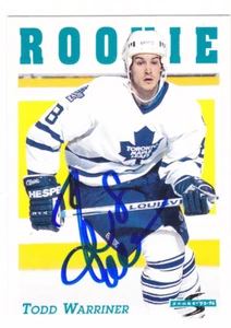 Todd Warriner Signed Autographed Hockey Card Toronto Maple Leafs Rookie RC - Picture 1 of 1