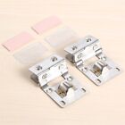 Stainless Steel Wall Mounted Bathroom Glass Door Pivot Hinges Clamp Clips 2pcs