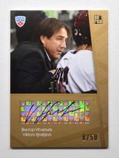 2013-14 KHL Gold Collection Coach's Autograph #COA-001 Viktors Ignatjevs 08/50