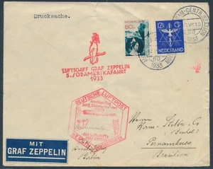 Zeppelinpost Südamerikafahrt 1933 Niederländische Post nach Brasilien (S17948) - Picture 1 of 2