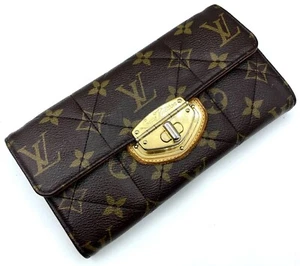 Louis Vuitton M66556 Portefeuille Sarah Monogram Etoile Long Wallet Brown F/S - Picture 1 of 8