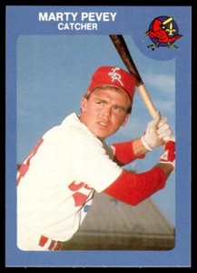 1986 Louisville Redbirds Marty Pevey Louisville Redbirds #24