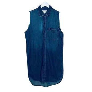 NWT Current/Elliott Eden Shirt Distressed Denim Dress - Picture 1 of 10
