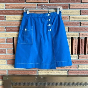 Womens 1970s Skorts Skirt Blue Size Small 27 Waist - Picture 1 of 7