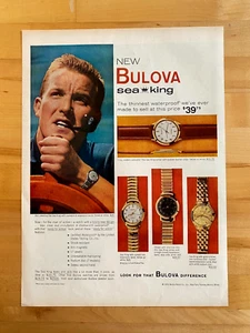 1959 Print Ad Bulova Sea King Watch 10"x14" - Picture 1 of 1