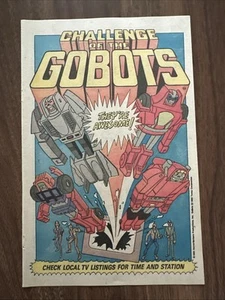Challenge Of The Gobots Print Ad/Wall Art Vintage 1985 Hanna-Barbera Tonka Corp - Picture 1 of 1