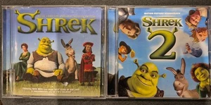 SHREK 1 & 2 PROMO CD MOTION PICTURE SOUNDTRACK MIKE MYERS FILM SCORE MUSIC ALBUM - Picture 1 of 7